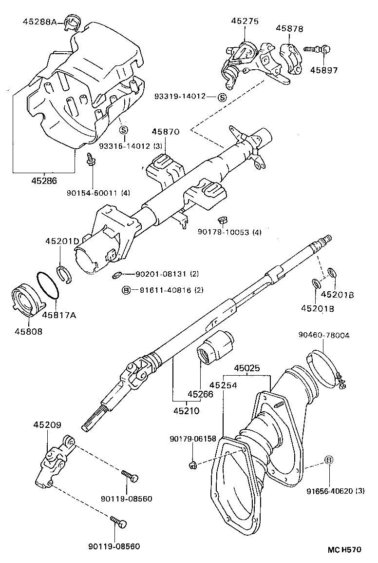  CELICA |  STEERING COLUMN SHAFT