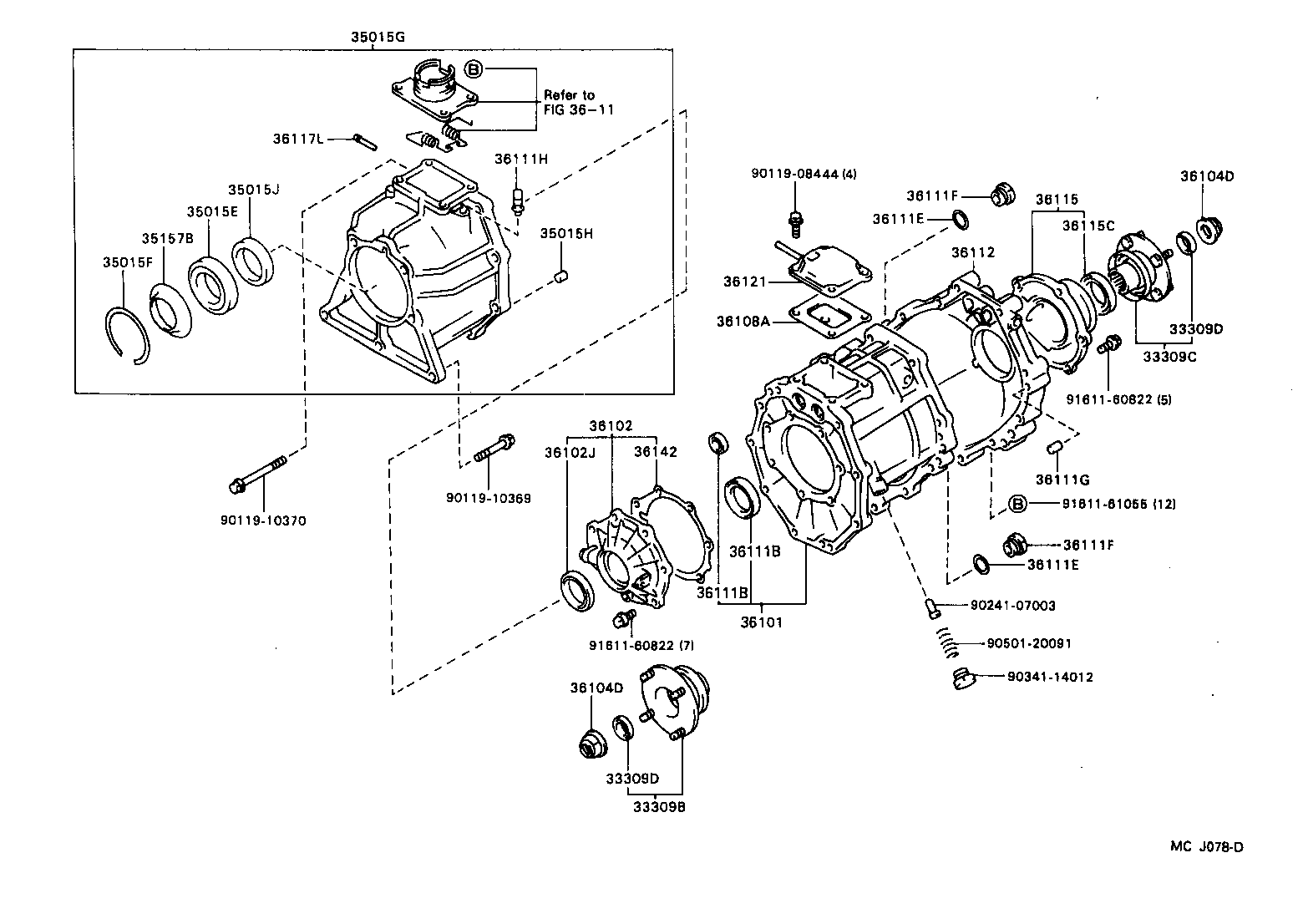  4 RUNNER TRUCK |  TRANSFER CASE EXTENSION HOUSING