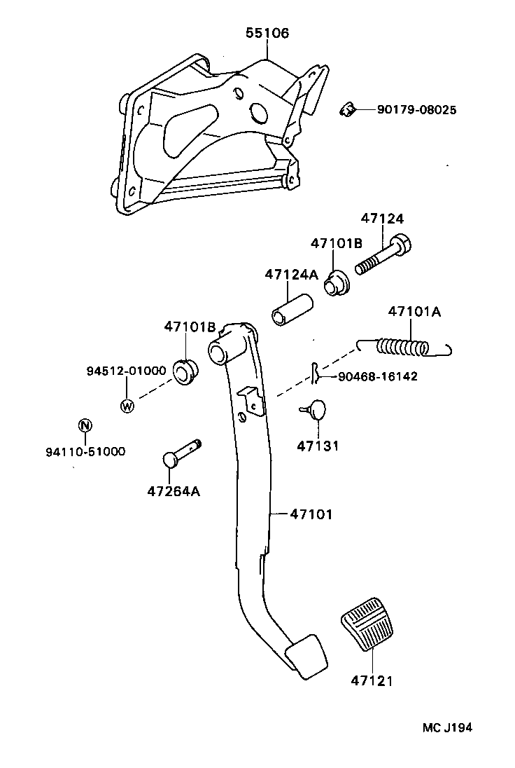  CELICA |  BRAKE PEDAL BRACKET