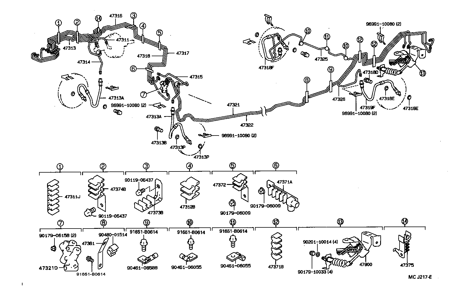  CELICA |  BRAKE TUBE CLAMP