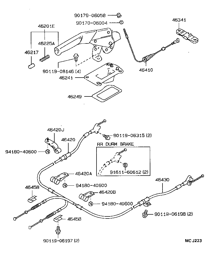  CELICA |  PARKING BRAKE CABLE