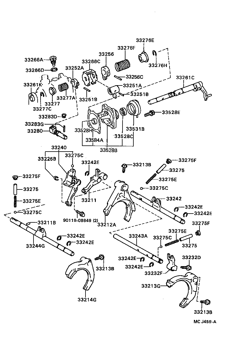  CELICA |  GEAR SHIFT FORK LEVER SHAFT MTM