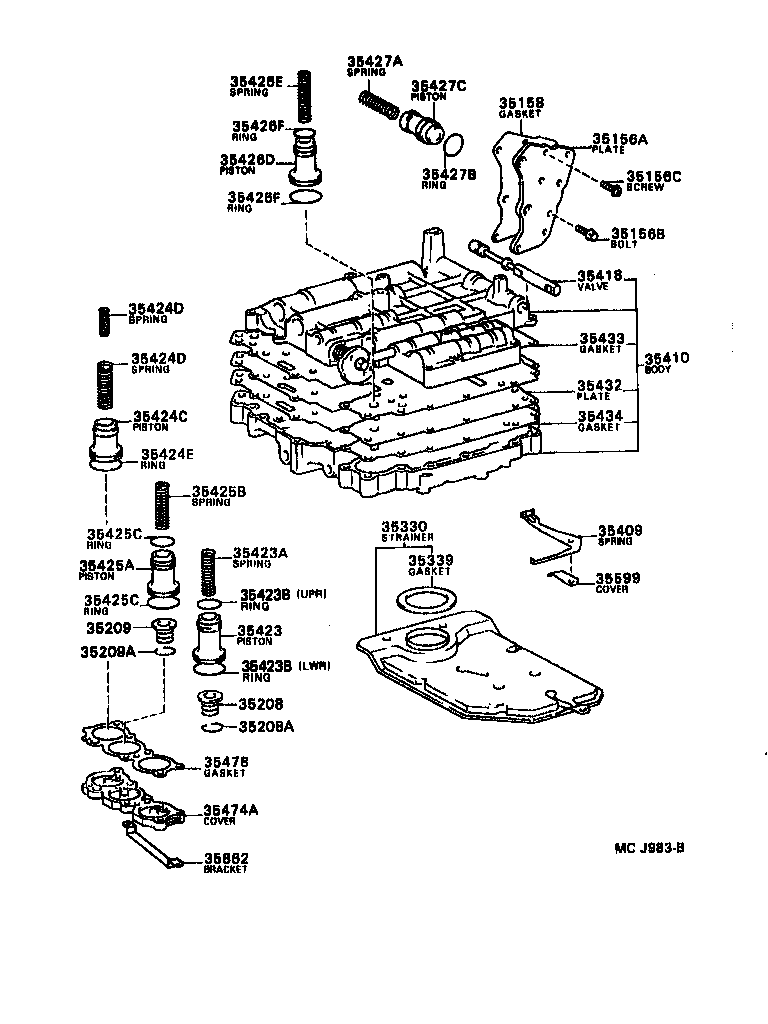  MR2 |  VALVE BODY OIL STRAINER ATM