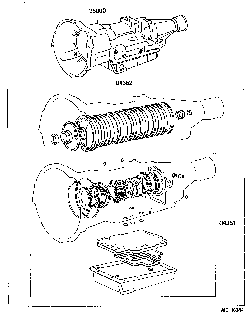  PREVIA |  TRANSAXLE OR TRANSMISSION ASSY GASKET KIT ATM