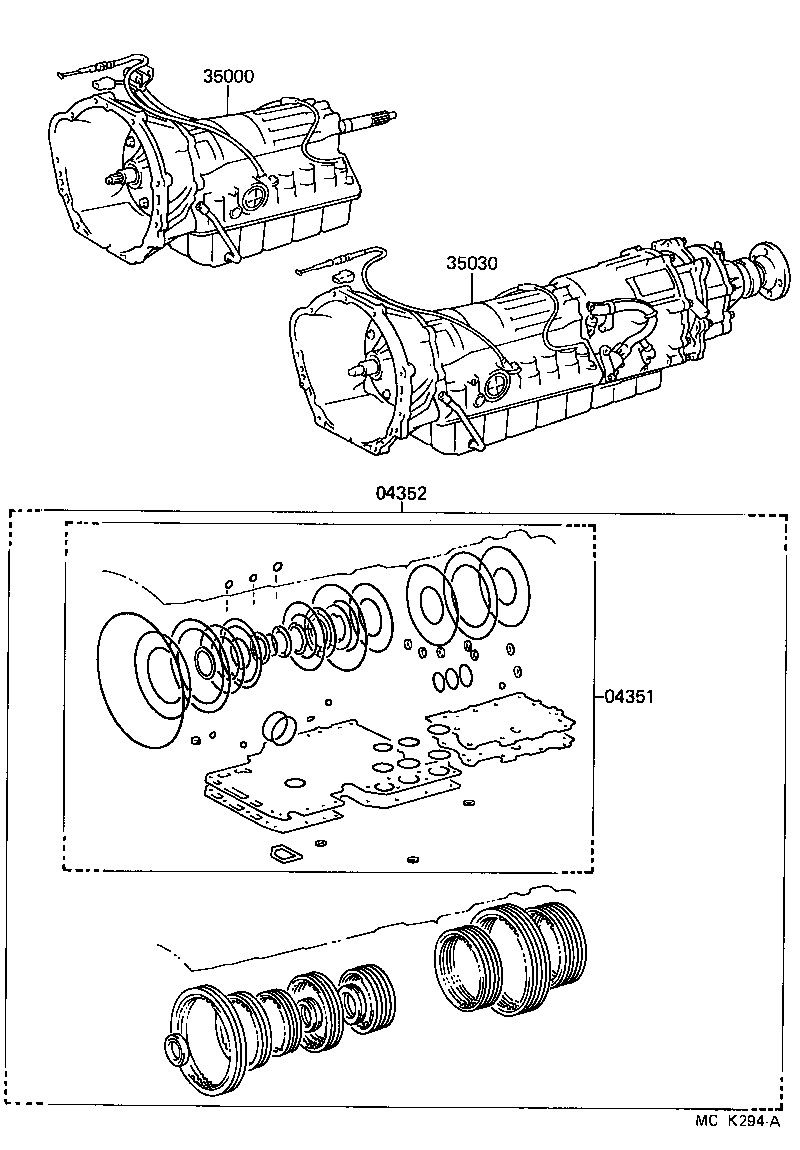  4 RUNNER TRUCK |  TRANSAXLE OR TRANSMISSION ASSY GASKET KIT ATM