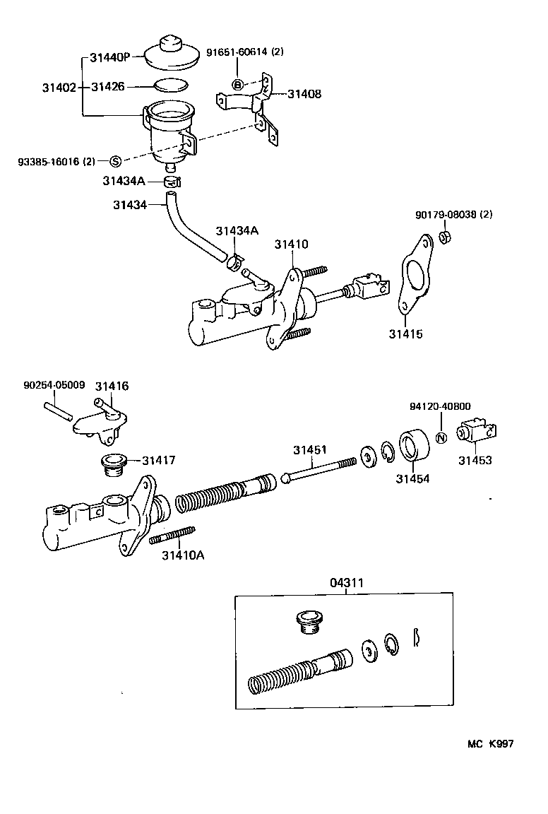 STARLET |  CLUTCH MASTER CYLINDER