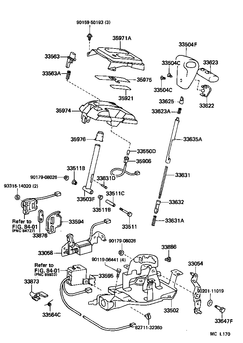  TERCEL |  SHIFT LEVER RETAINER