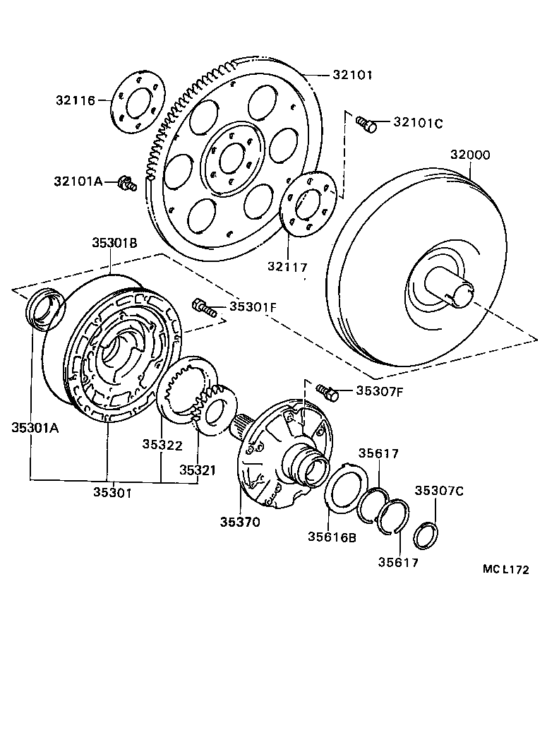  TERCEL |  TORQUE CONVERTER FRONT OIL PUMP CHAIN ATM