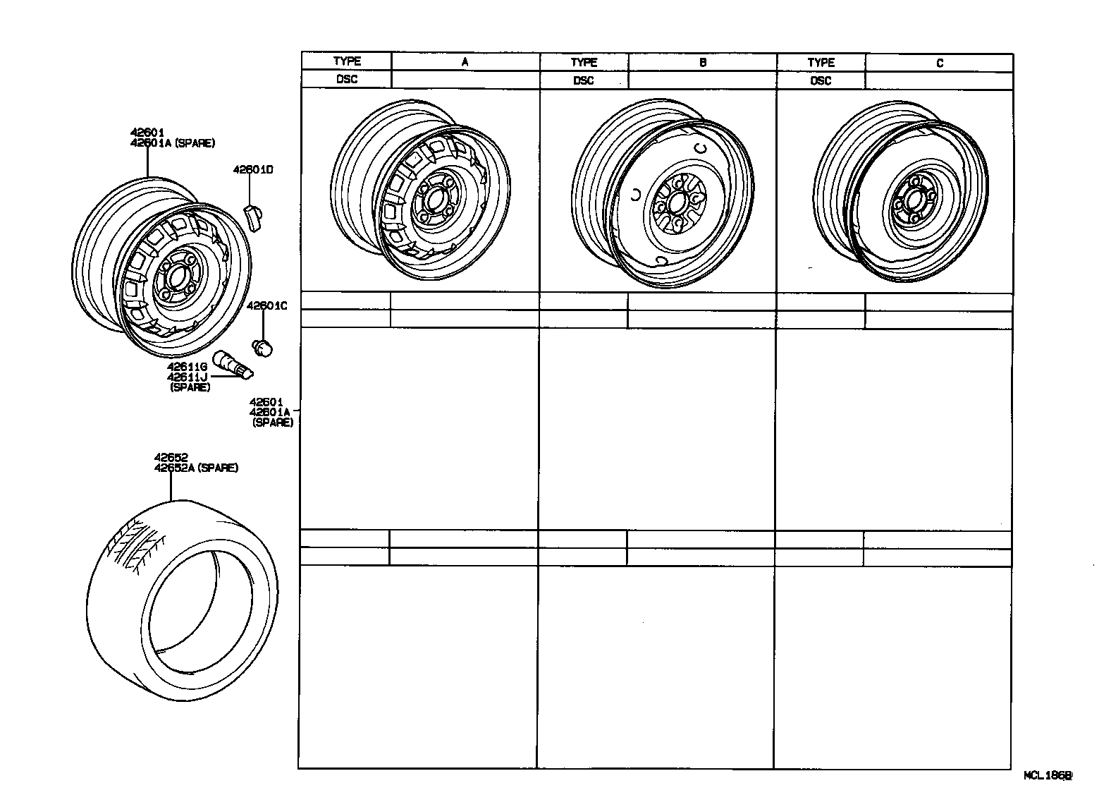  TERCEL |  DISC WHEEL WHEEL CAP