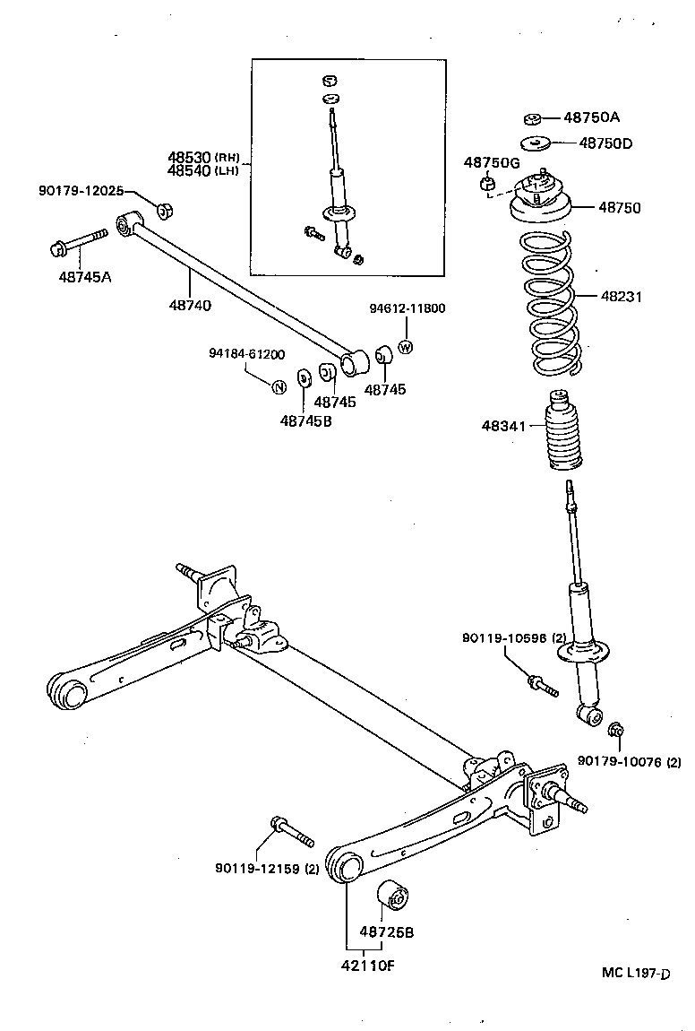  TERCEL |  REAR SPRING SHOCK ABSORBER