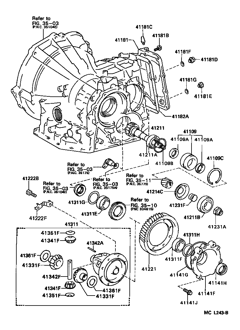  TERCEL |  FRONT AXLE HOUSING DIFFERENTIAL