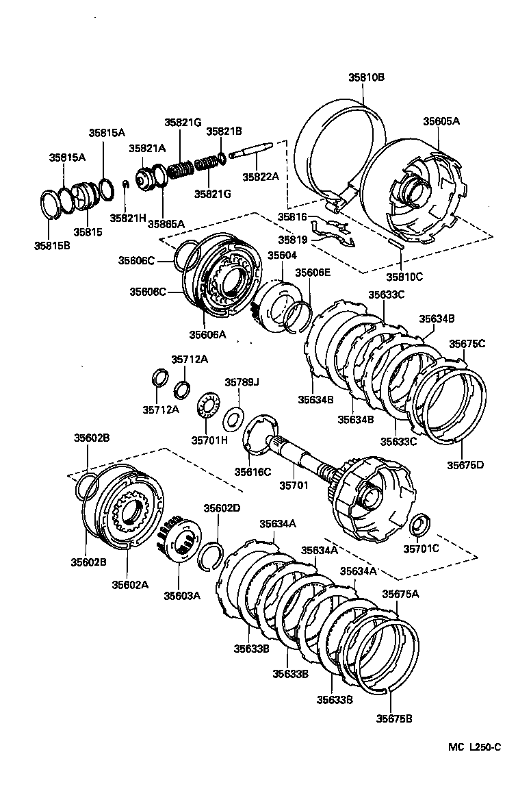  TERCEL |  BRAKE BAND MULTIPLE DISC CLUTCH ATM