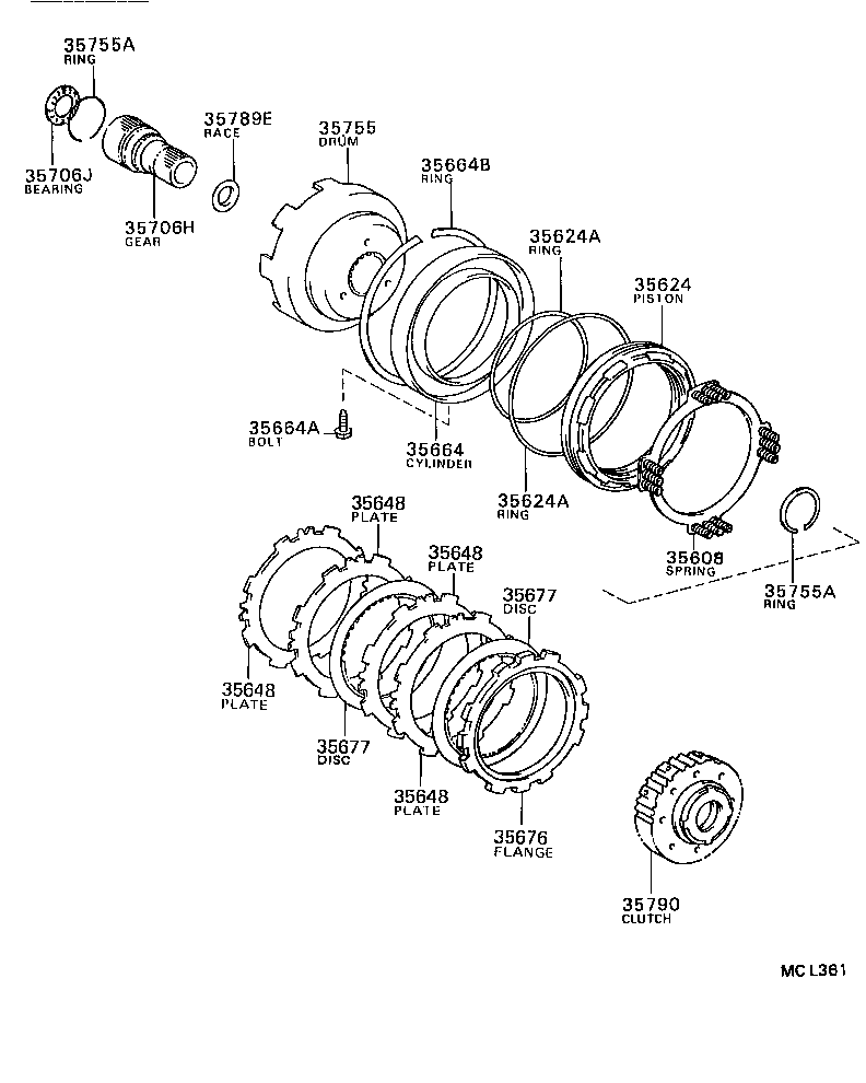  TERCEL |  CENTER SUPPORT PLANETARY SUN GEAR ATM