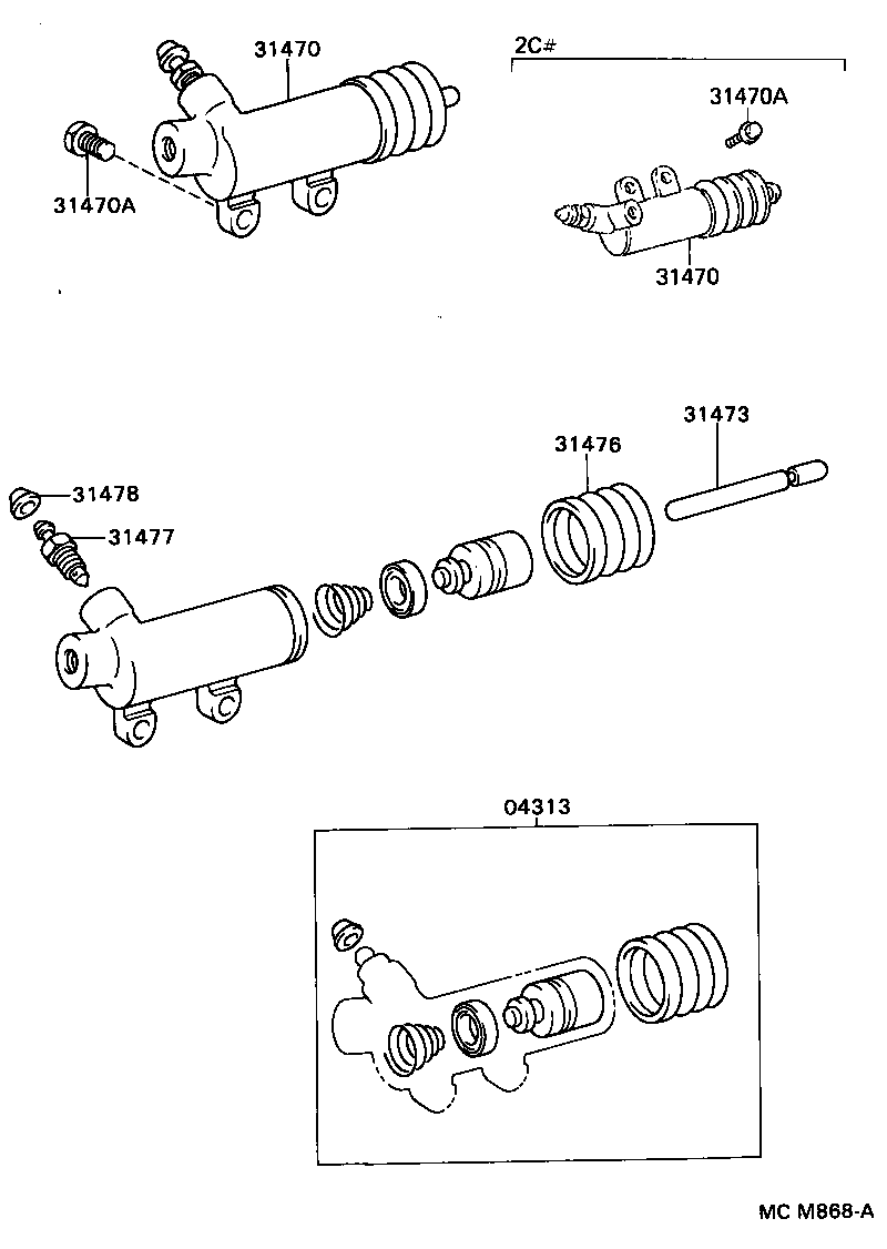  LITEACE VAN WAGON |  CLUTCH RELEASE CYLINDER