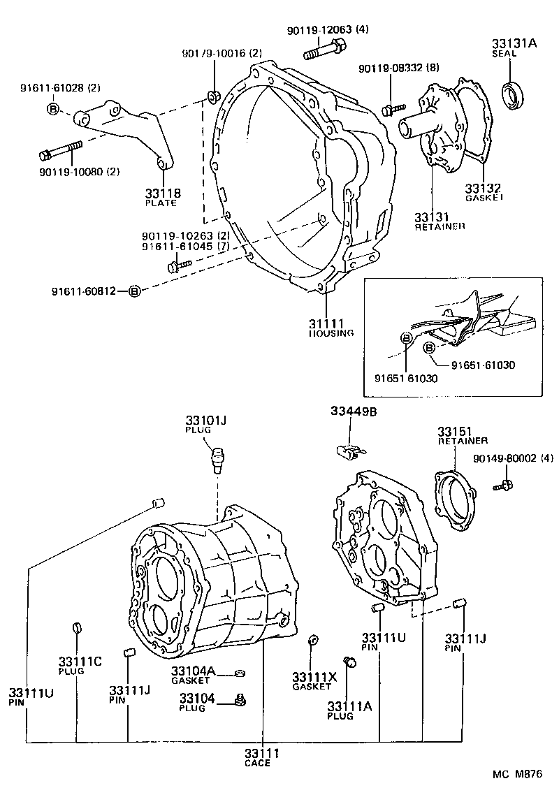  LITEACE VAN WAGON |  CLUTCH HOUSING TRANSMISSION CASE MTM