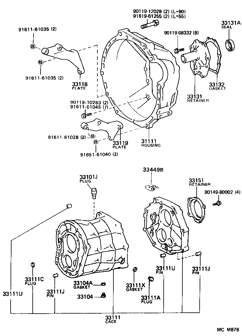  LITEACE VAN WAGON |  CLUTCH HOUSING TRANSMISSION CASE MTM