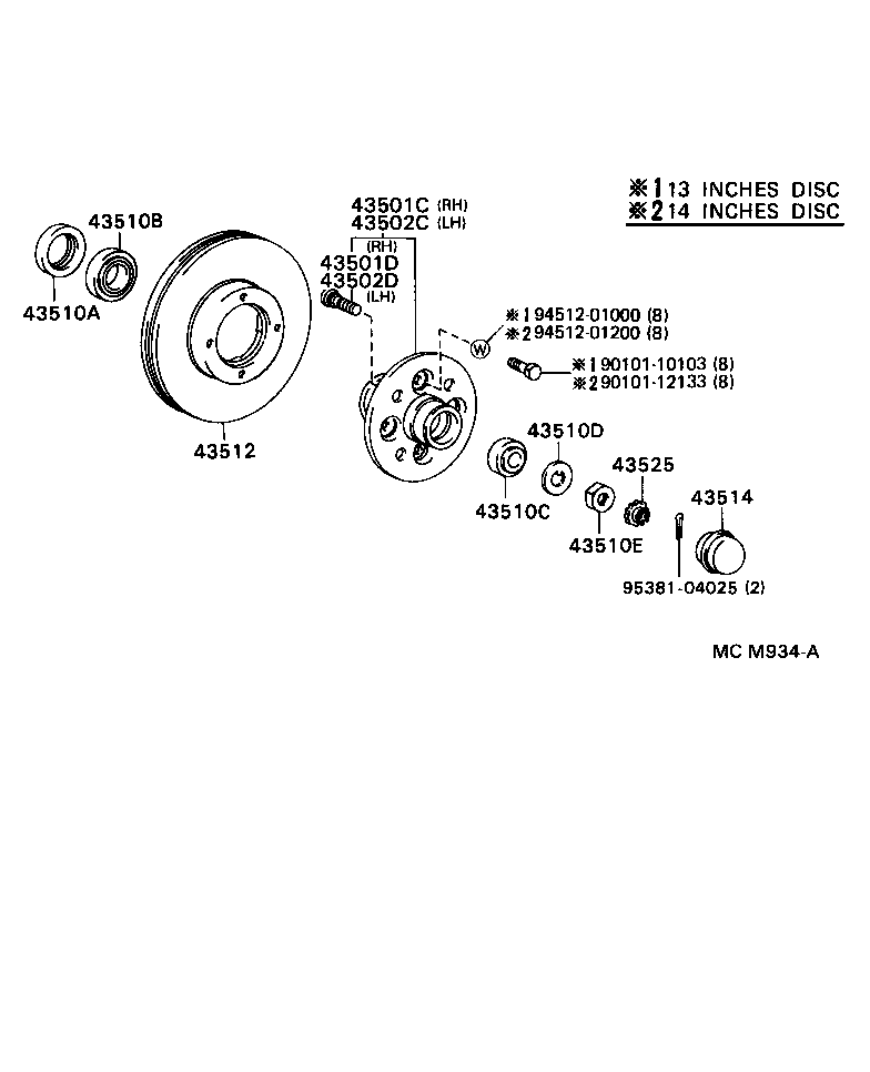  LITEACE VAN WAGON |  FRONT AXLE HUB