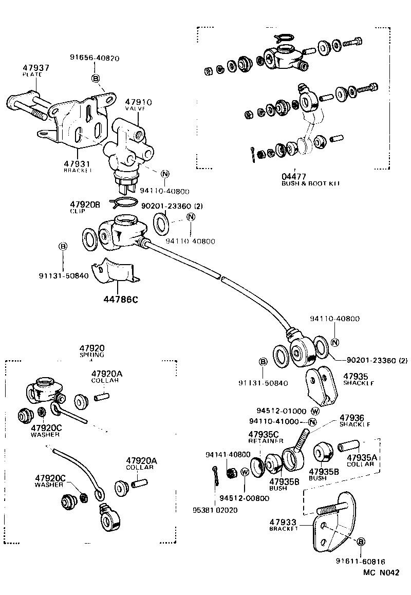  LITEACE VAN WAGON |  BRAKE TUBE CLAMP