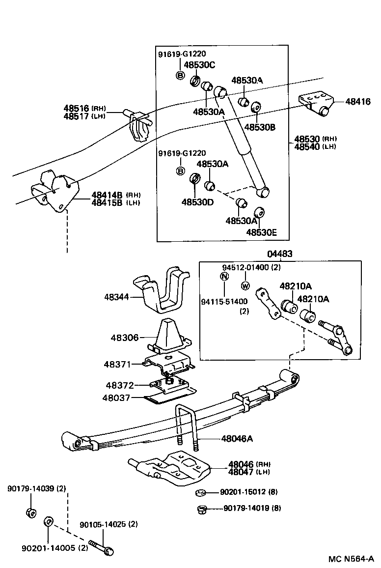  4 RUNNER TRUCK |  REAR SPRING SHOCK ABSORBER