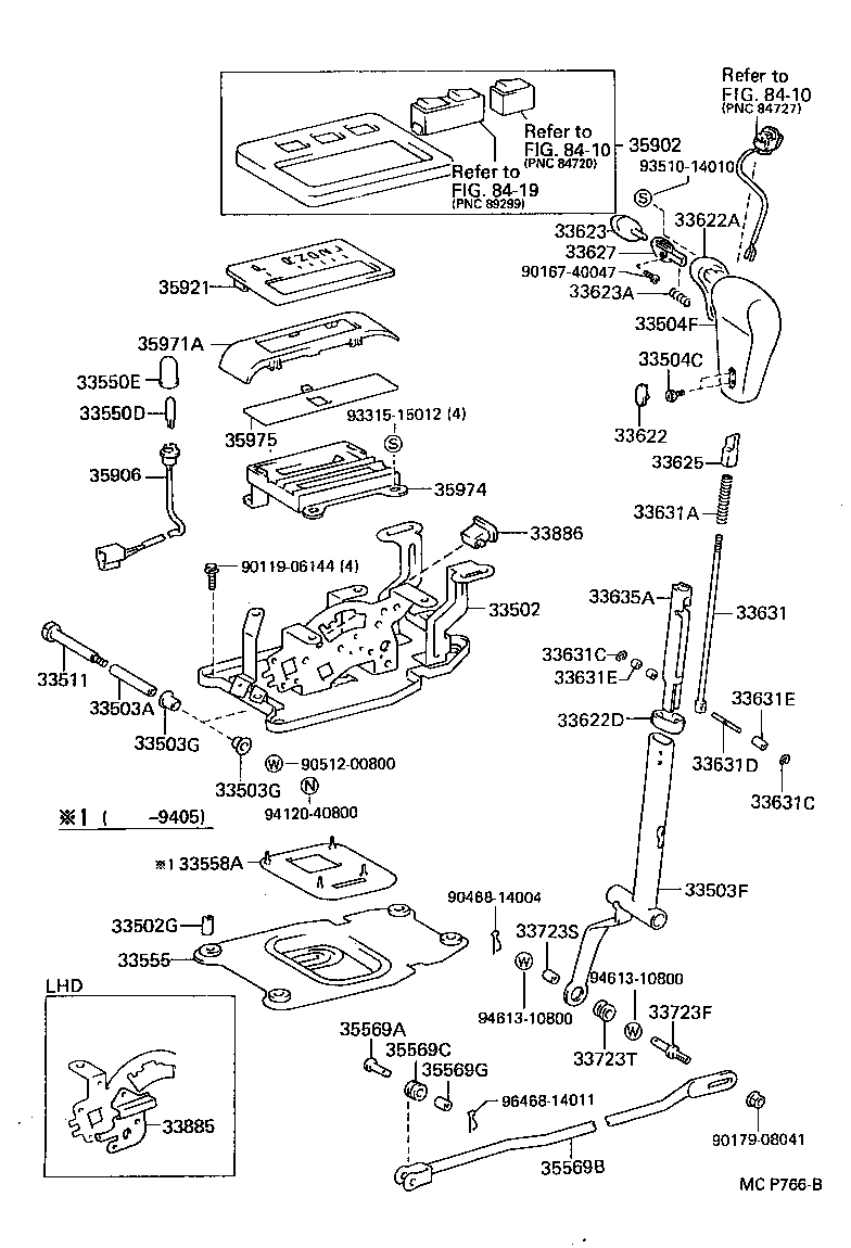  LS400 |  SHIFT LEVER RETAINER