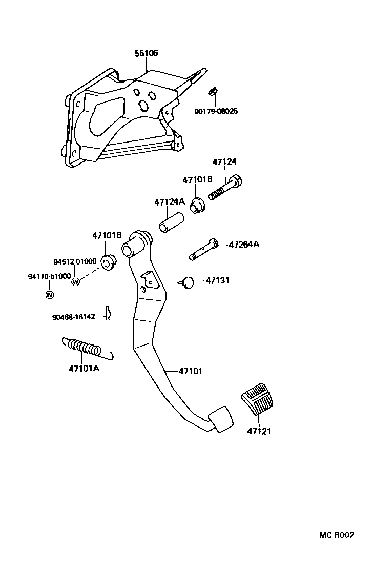  CELICA |  BRAKE PEDAL BRACKET