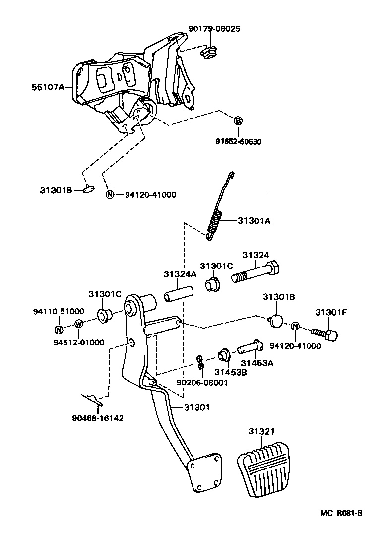  CELICA |  CLUTCH PEDAL FLEXIBLE HOSE