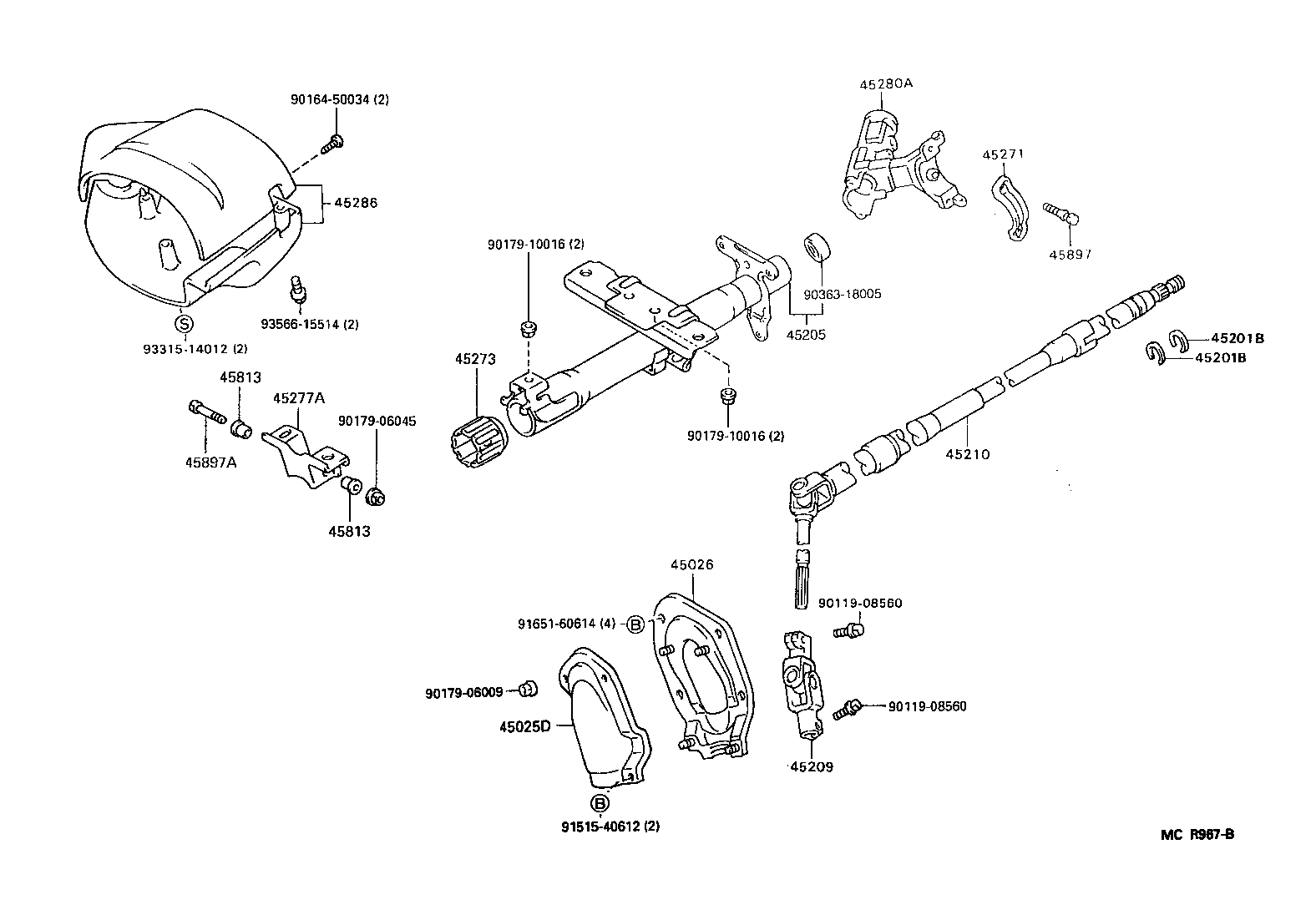  TERCEL |  STEERING COLUMN SHAFT