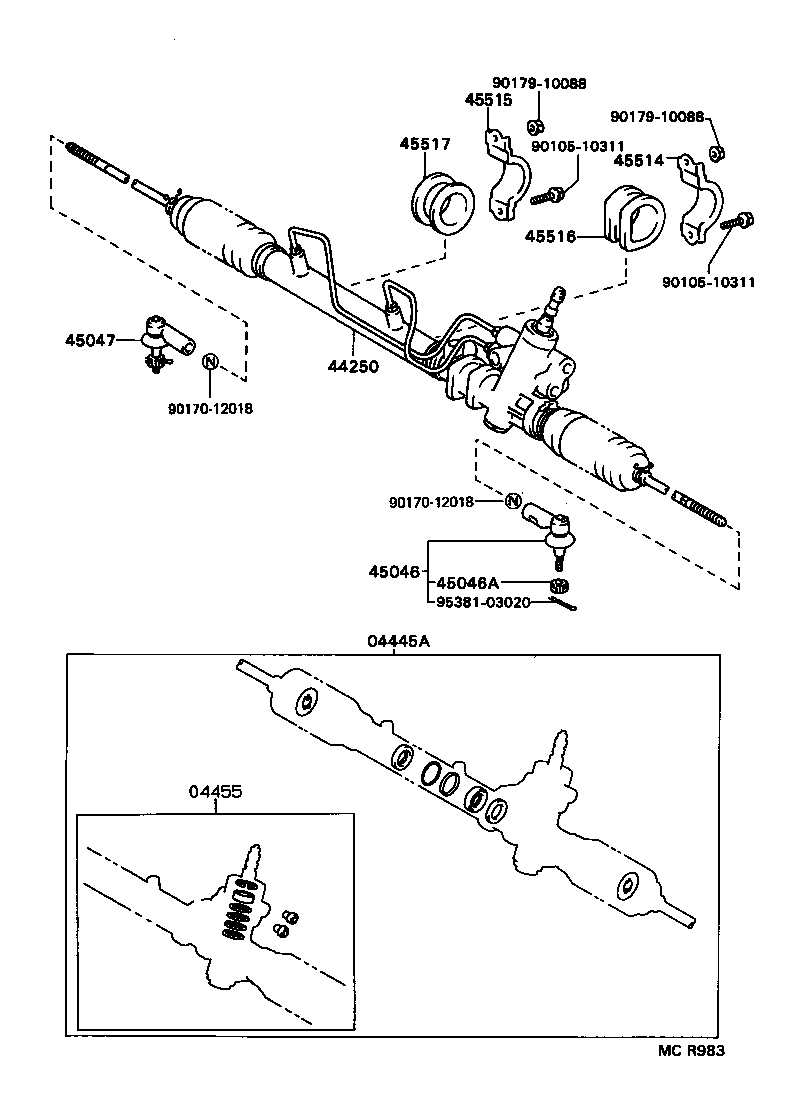  TERCEL |  FRONT STEERING GEAR LINK