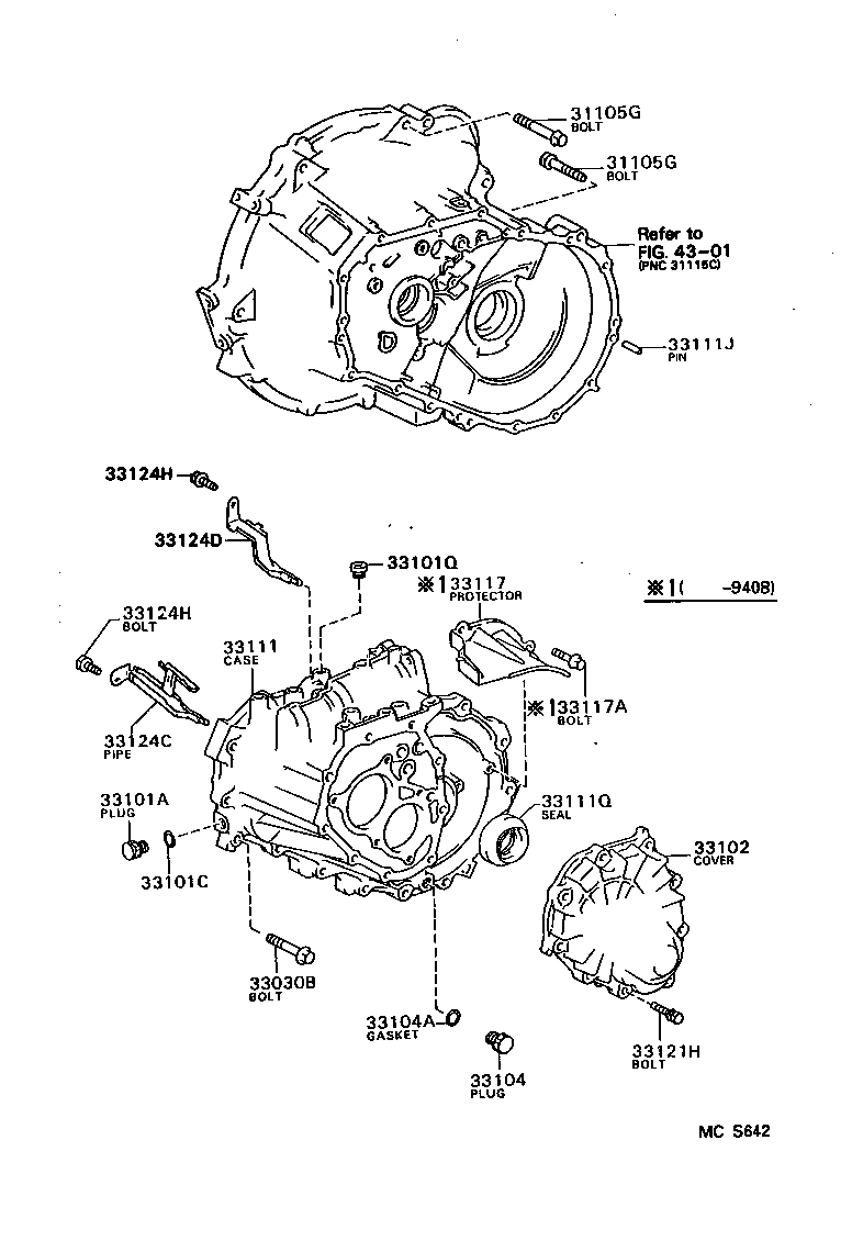  TERCEL |  CLUTCH HOUSING TRANSMISSION CASE MTM