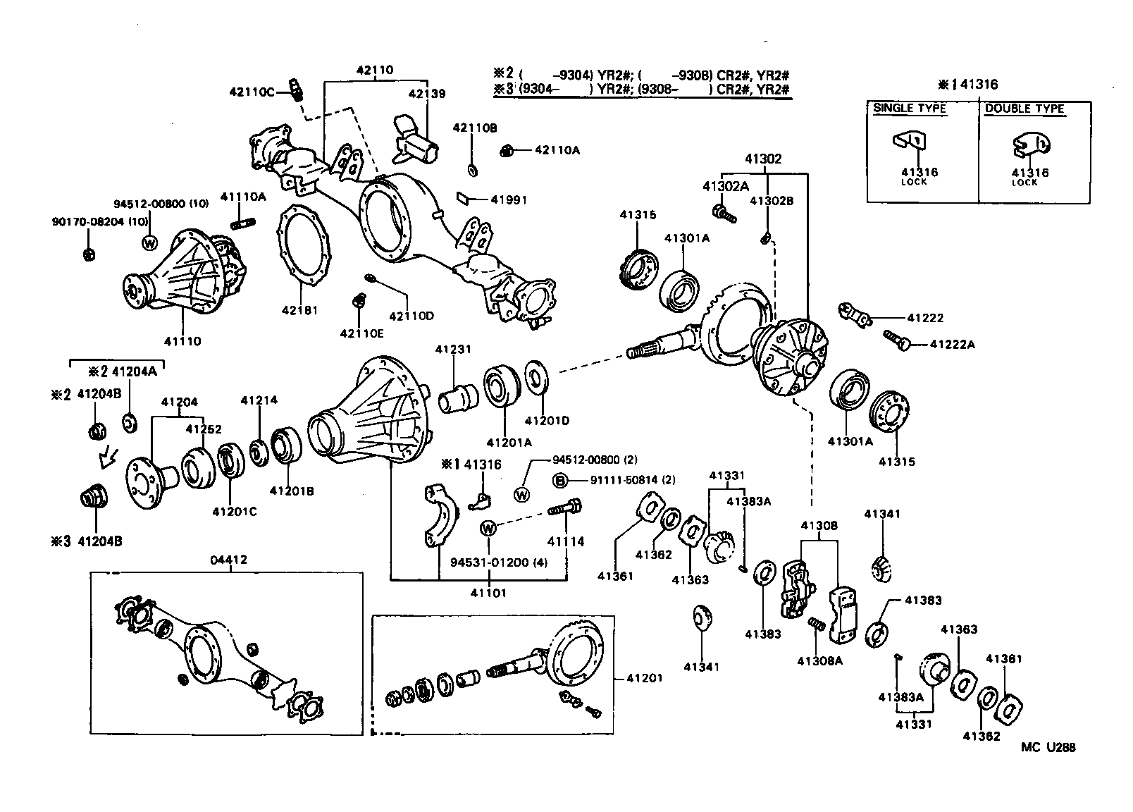  LITEACE VAN WAGON |  REAR AXLE HOUSING DIFFERENTIAL