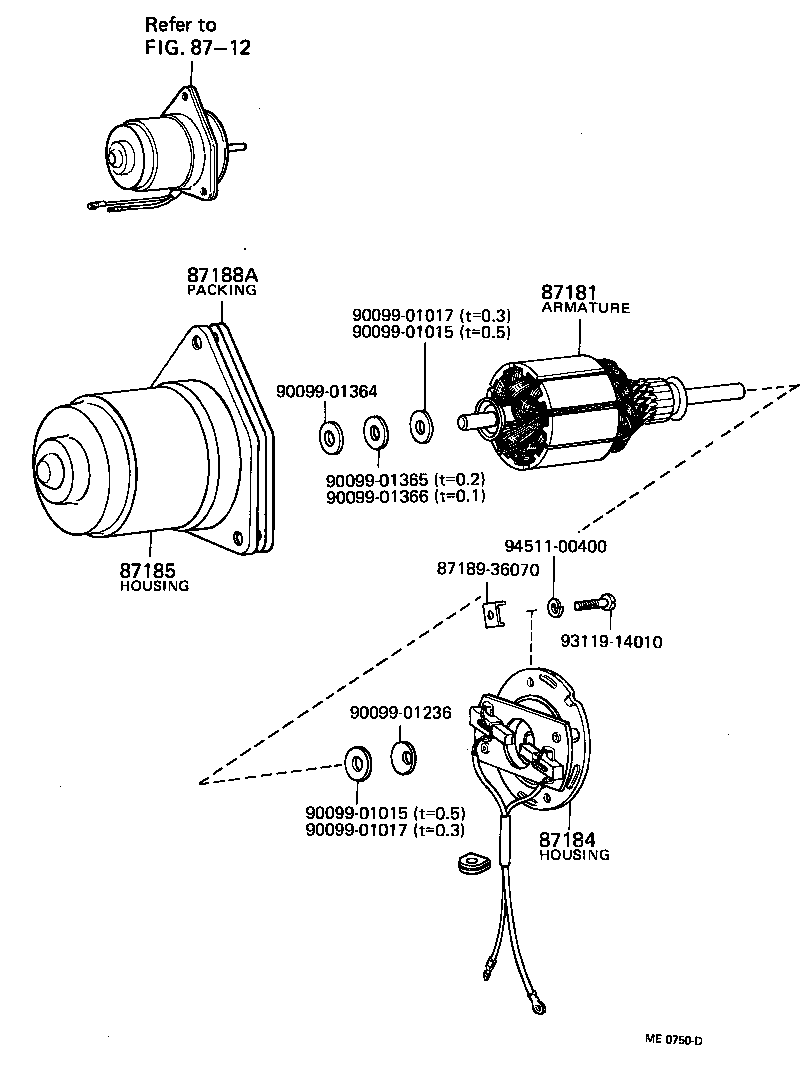  TOYOTA1000 |  HEATING AIR CONDITIONING BLOWER MOTOR