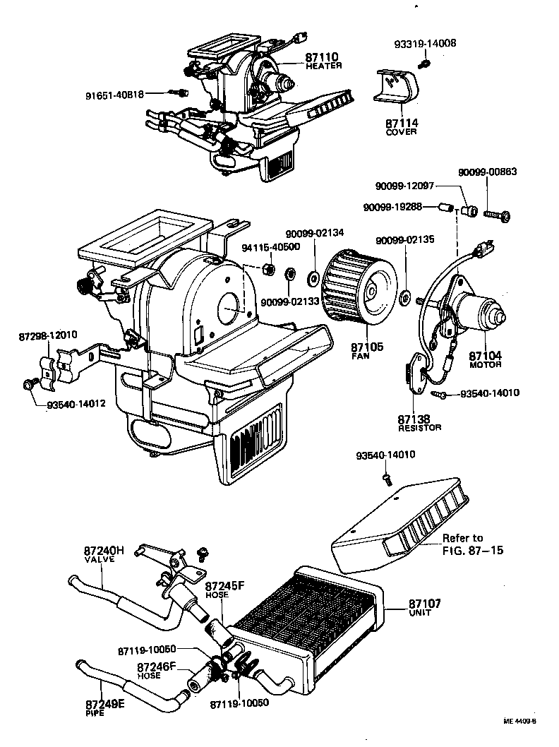  TOYOTA1000 |  HEATING AIR CONDITIONING HEATER UNIT BLOWER