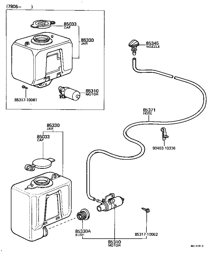  TOYOTA1000 |  WINDSHIELD WASHER
