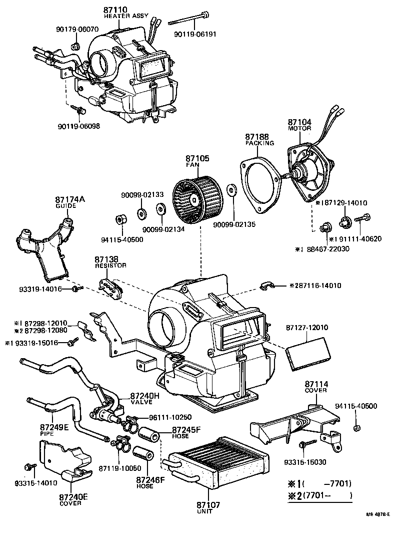  COROLLA TRUENO |  HEATING AIR CONDITIONING HEATER UNIT BLOWER