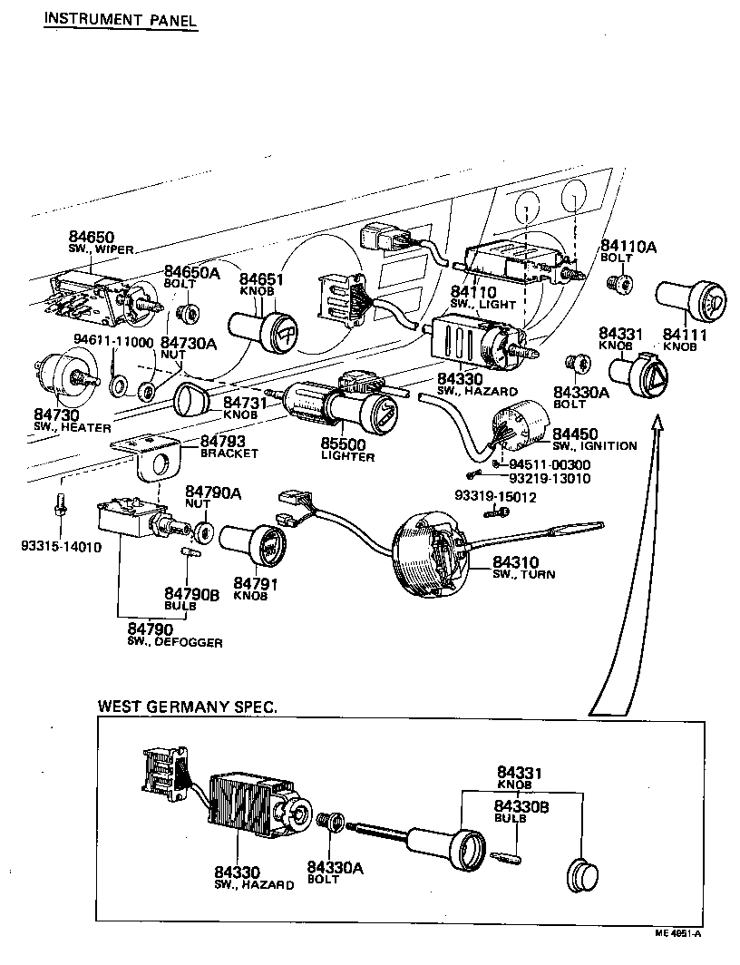  TOYOTA1000 |  SWITCH RELAY COMPUTER