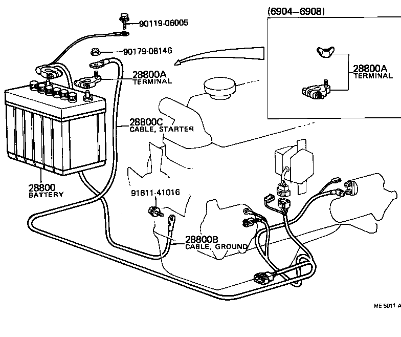  TOYOTA1000 |  BATTERY BATTERY CABLE