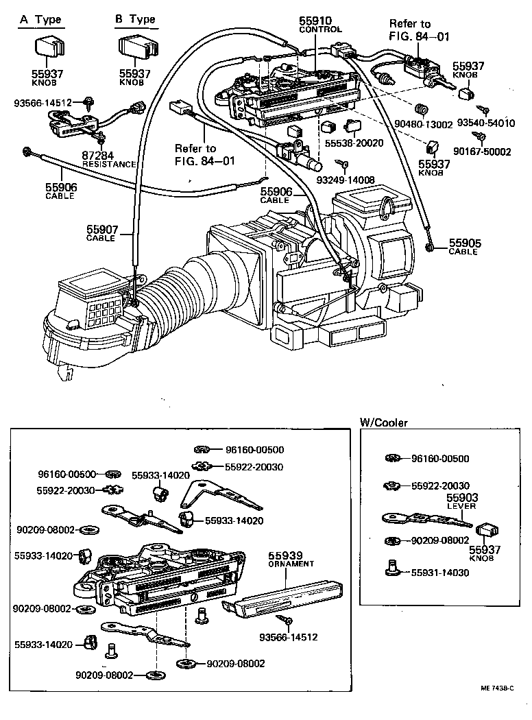  CORONA |  HEATING AIR CONDITIONING CONTROL AIR DUCT