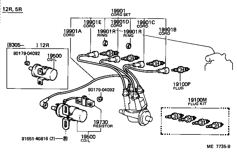  TOYOACE |  IGNITION COIL SPARK PLUG