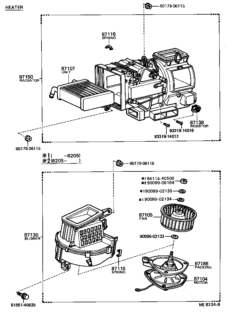  CORONA |  HEATING AIR CONDITIONING HEATER UNIT BLOWER