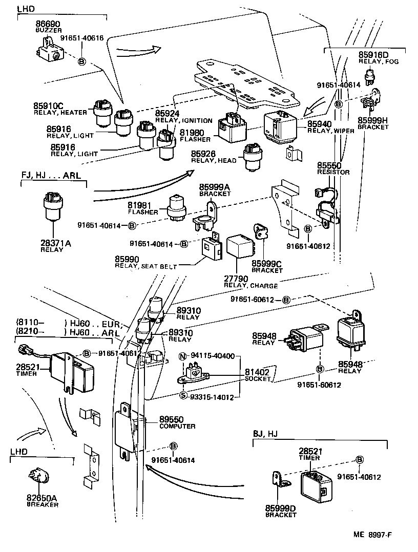  LAND CRUISER 60 |  SWITCH RELAY COMPUTER