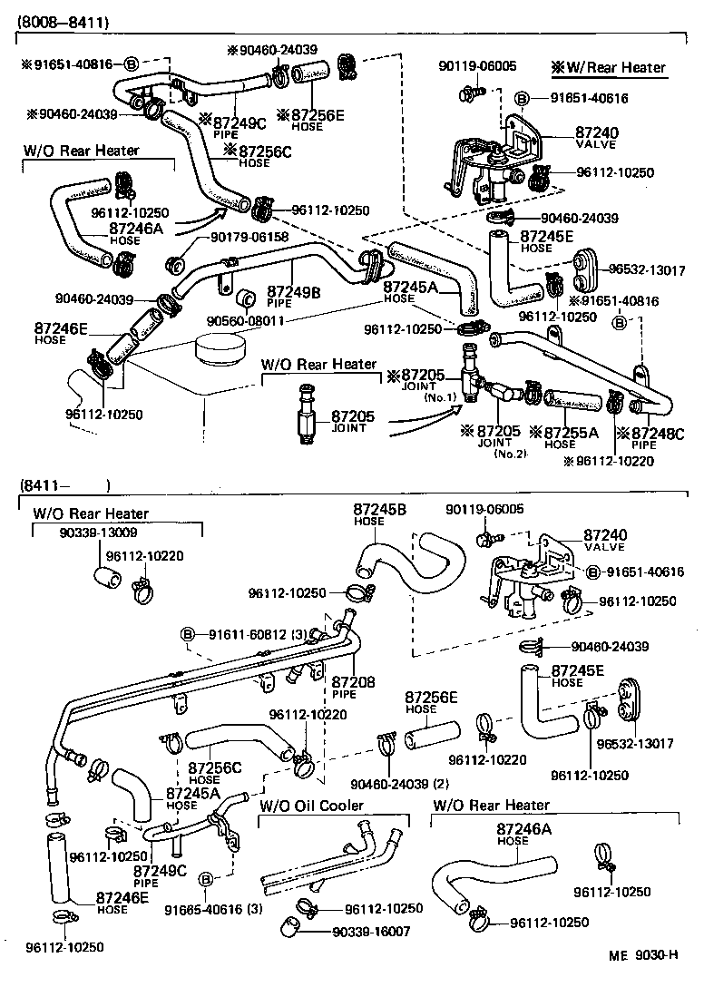  LAND CRUISER 60 |  HEATING AIR CONDITIONING WATER PIPING