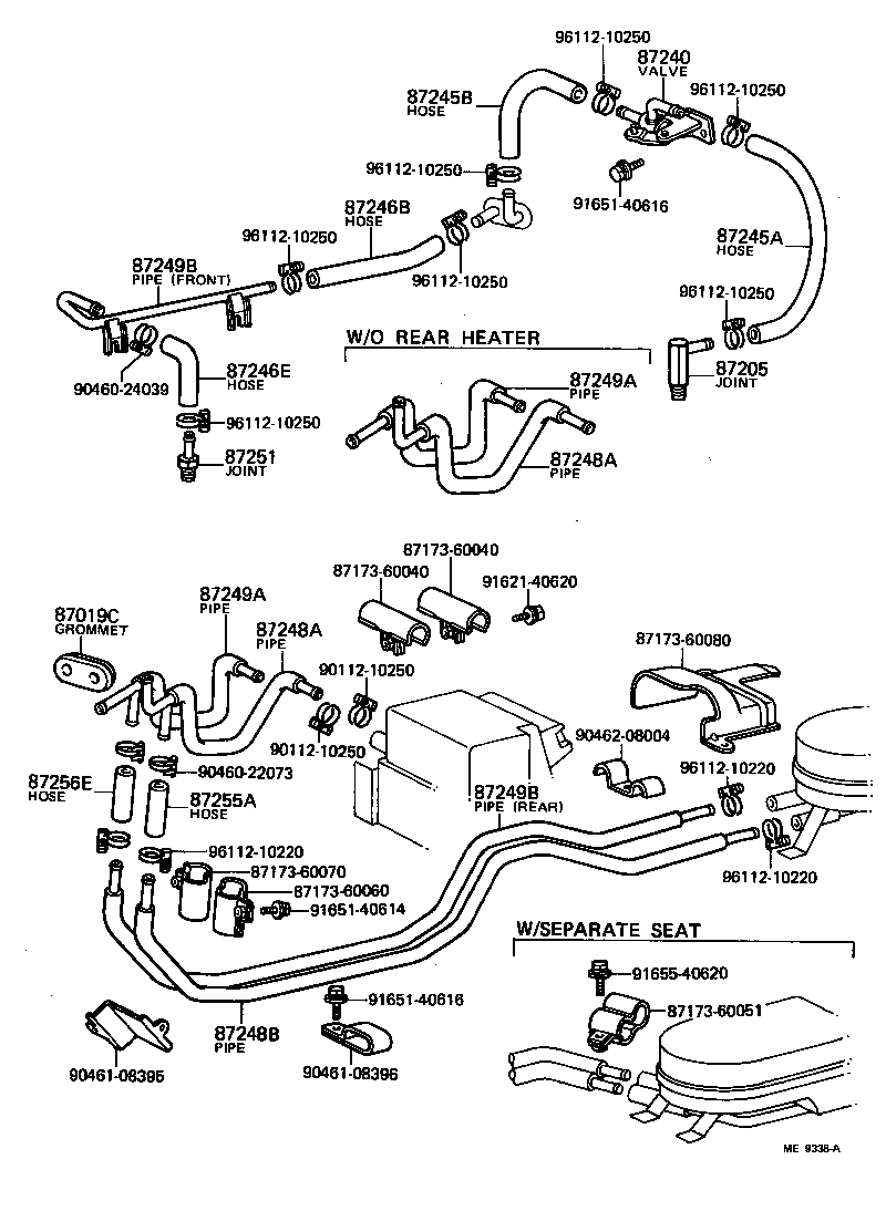  LAND CRUISER 40 |  HEATING AIR CONDITIONING WATER PIPING