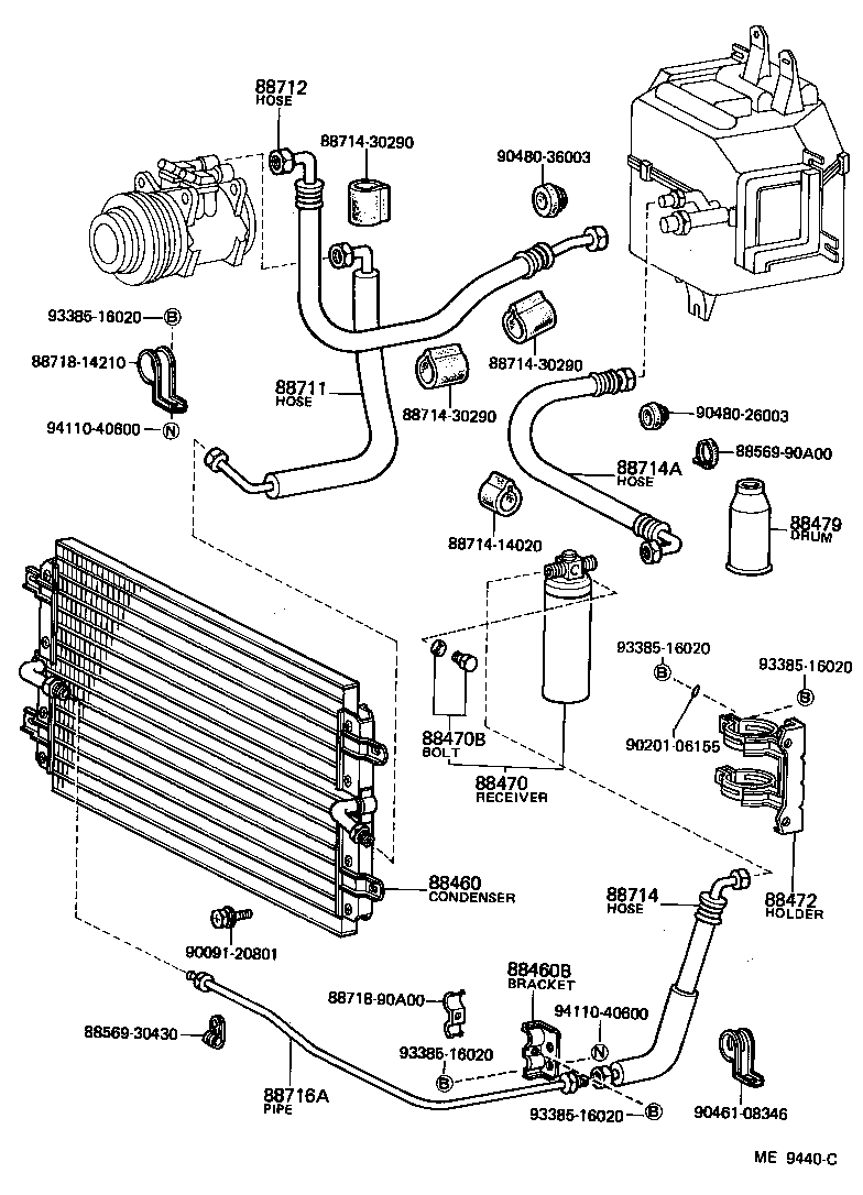  LAND CRUISER 60 |  HEATING AIR CONDITIONING COOLER PIPING