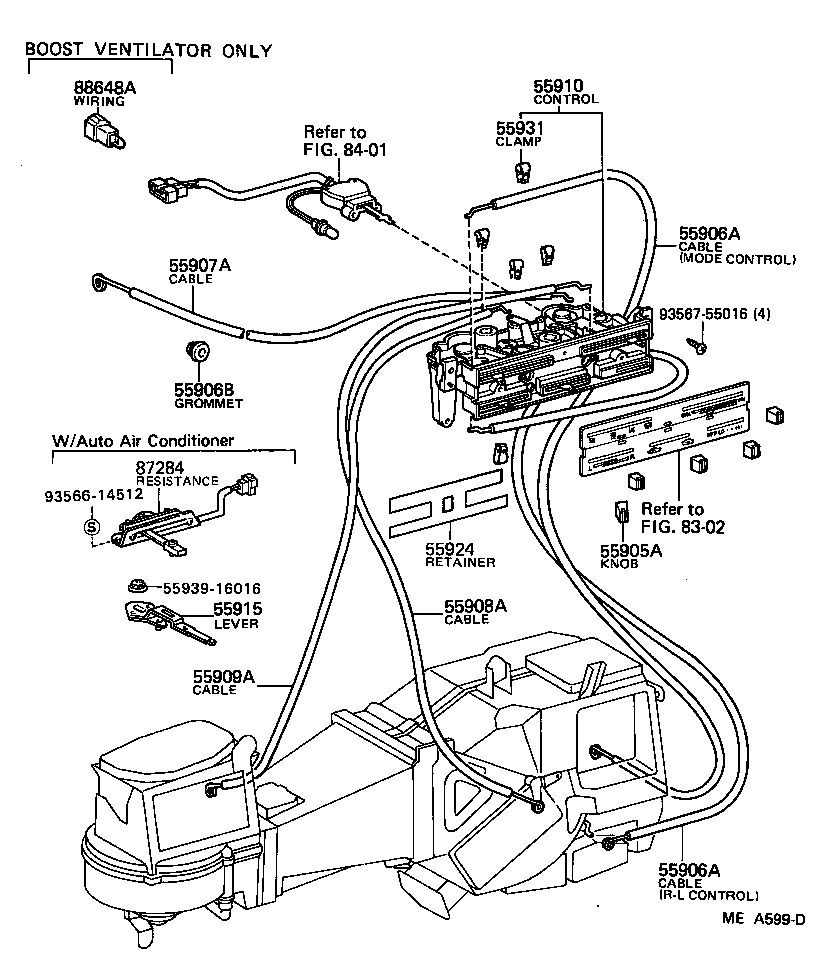  CELICA |  HEATING AIR CONDITIONING CONTROL AIR DUCT