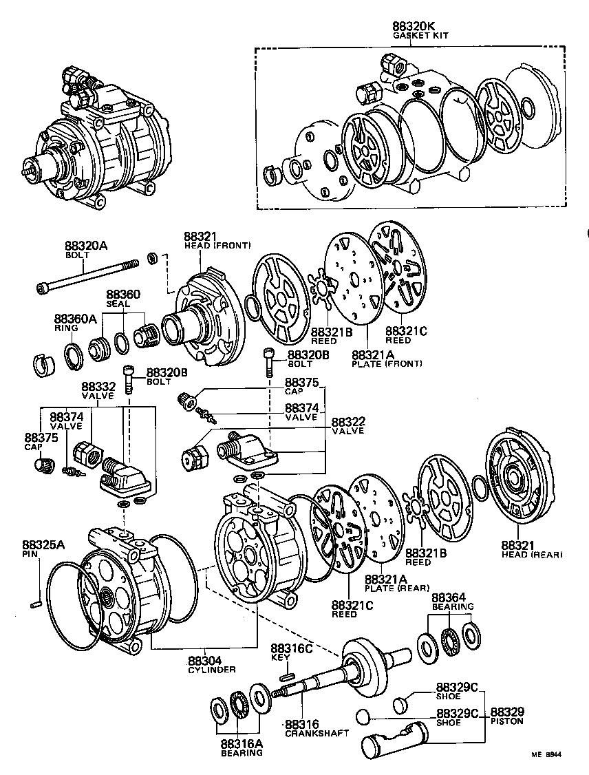  CELICA |  HEATING AIR CONDITIONING COMPRESSOR