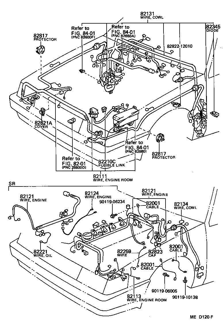  COROLLA COUPE |  WIRING CLAMP