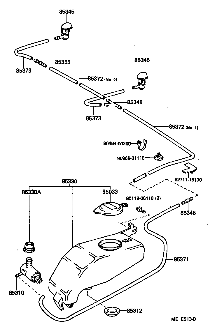  MR2 |  WINDSHIELD WASHER