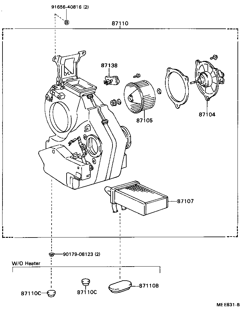  DYNA |  HEATING AIR CONDITIONING HEATER UNIT BLOWER