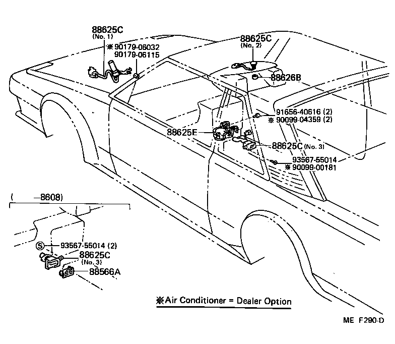  MR2 |  HEATING AIR CONDITIONING CONTROL AIR DUCT