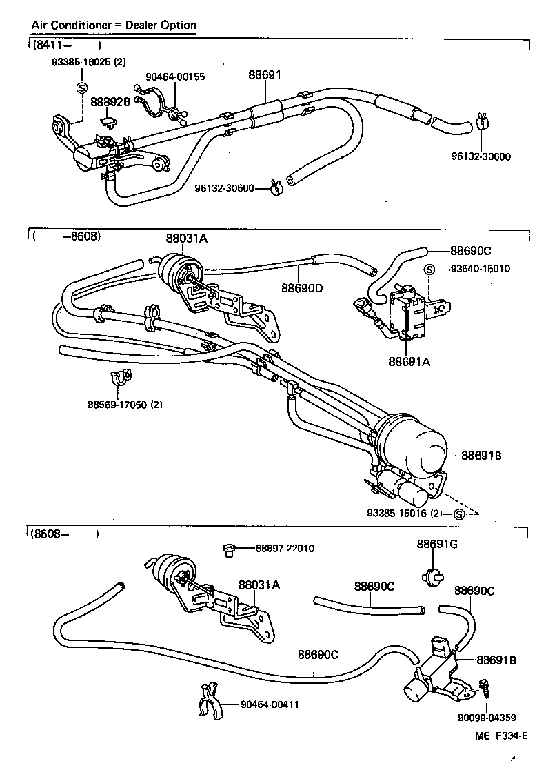  MR2 |  HEATING AIR CONDITIONING VACUUM PIPING